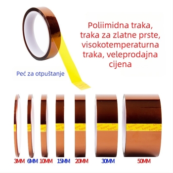 PI polyimidna traka za PCB ploče, visoko temperaturna otpornost, zaštita od zavarivanja, omotavanje baterija