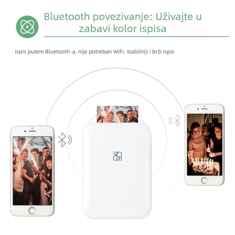 Hanyin MT53 3-inčni Bluetooth prijenosni pisač za fotografije identifikacije