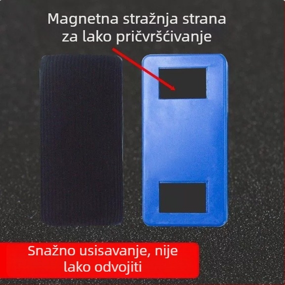 Dvostrani magnetski brisač za bijelu ploču i crnu ploču, guma za kredu za školu i dom, može se pričvrstiti na ploču, suha i mokra uporaba