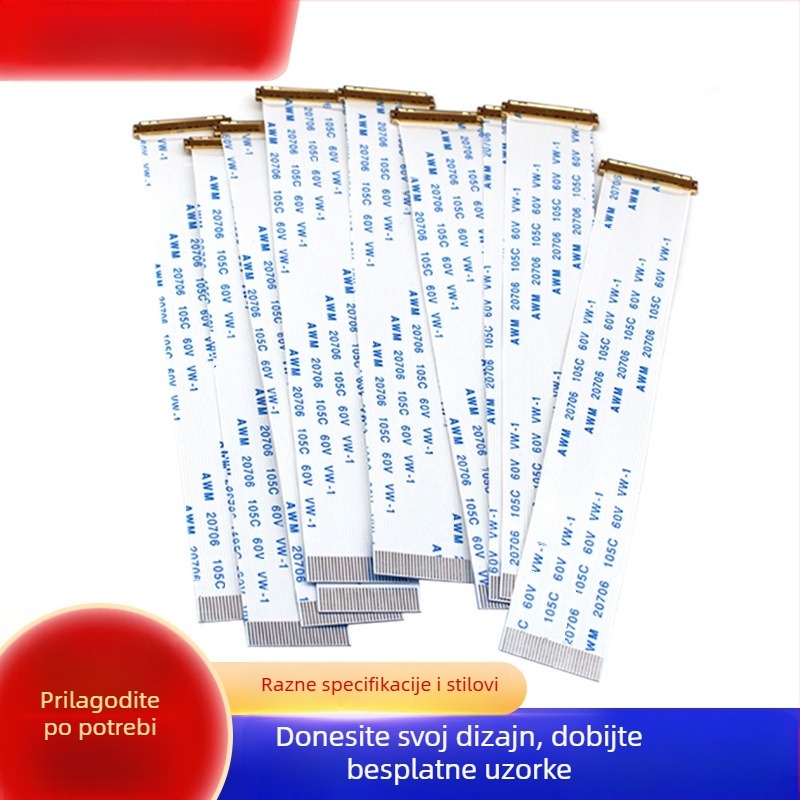 EDP LCD ravni kabel, 0,5 mm razmak, 30-pin, s I-PEX konektorom