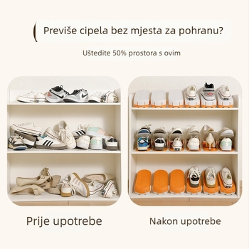 Dvodijelni podesivi sklopivi stalak za cipele, kućni ormar za cipele, prostor-štedljivo skladištenje za spavaću sobu
