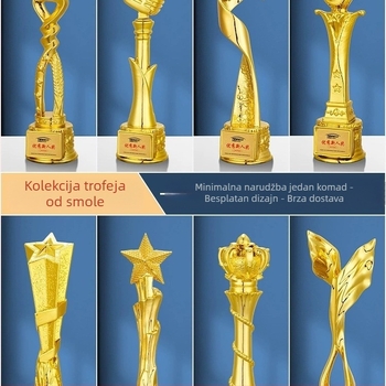 Integrirani trofej od smole za dječji ples, balet, glazbu i košarku — nagrada za natjecanje u govoru s petokrakom zvijezdom