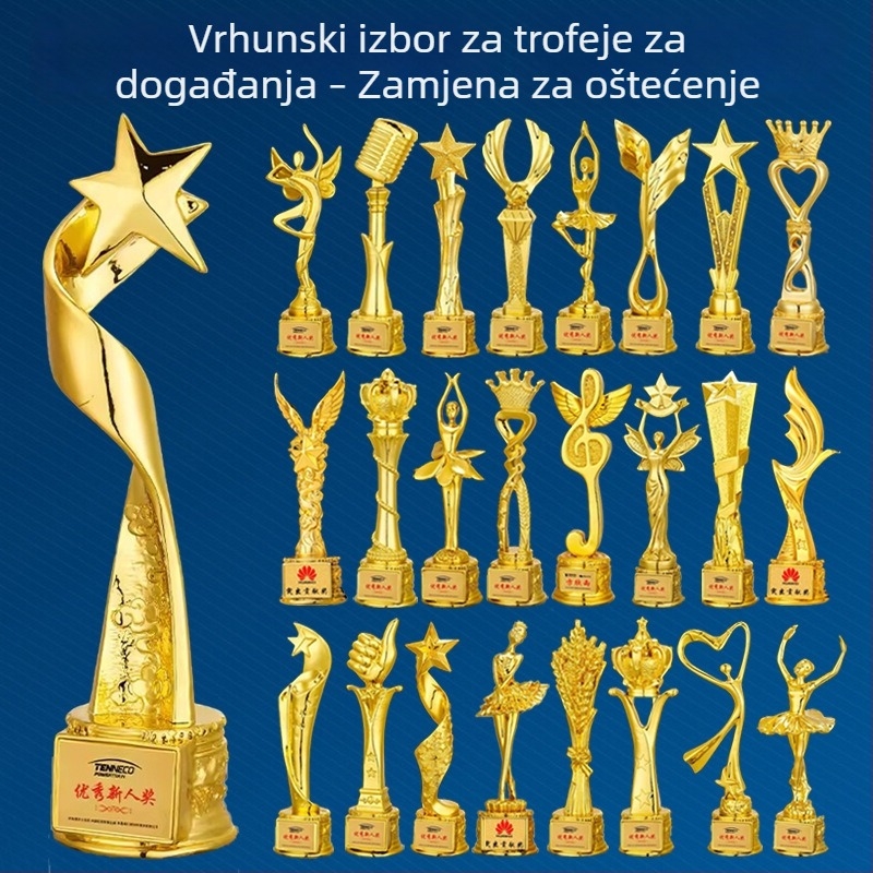Integrirani trofej od smole za dječji ples, balet, glazbu i košarku — nagrada za natjecanje u govoru s petokrakom zvijezdom