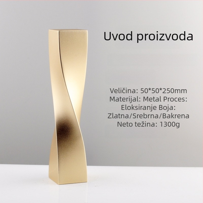 Trofeja od aluminijske legure s apstraktnim geometrijskim dizajnom – prilagodljiva nagrada za godišnje sastanke