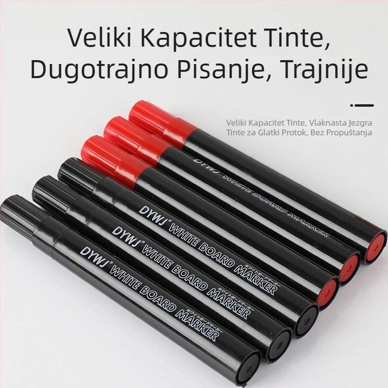Dvojni marker za ploču s velikim vrhom, pogodan za uredske treninge i nastavnike, lako izbrisiv.