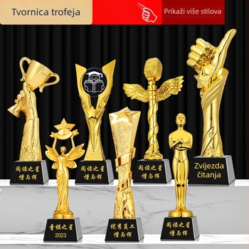 Nagrada od smole za ples, kreativna petokraka zvijezda, za turnire u badmintonu i košarci, prilagodljiva, kristalno-metalni izgled, visokog kvaliteta
