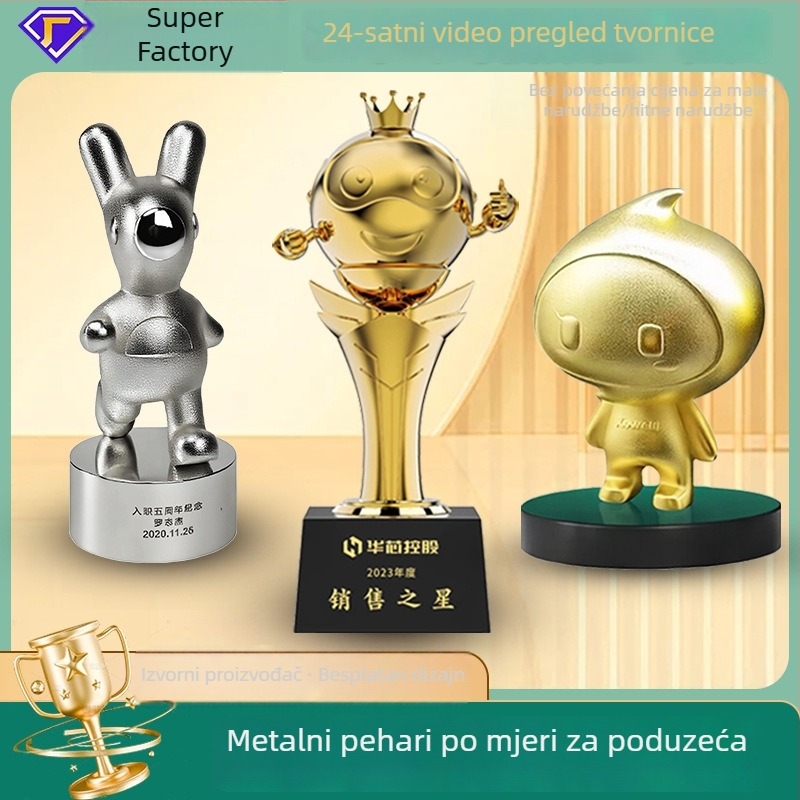 Prilagođeni metalni trofeji geometrijskog oblika za korporativne godišnjice i događaje, trofeji po mjeri s vrhunskim izgledom