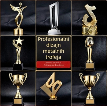 Prilagođeni metalni kristalni trofej za korporativne nagrade, promocije i studentske počasti, dekorativni predmet po narudžbi