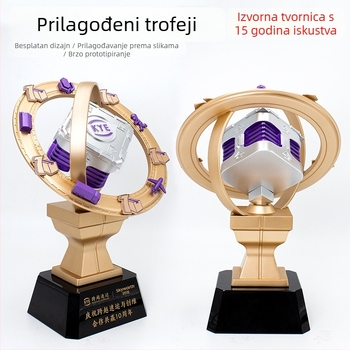 Elektroplatirani metalni trofej za odlikovanje