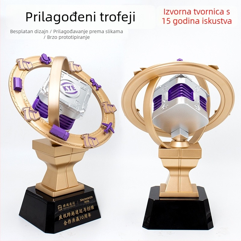 Elektroplatirani metalni trofej za odlikovanje
