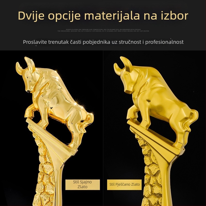 Kristalna trofeja s krunom i petokrakom zvijezdom – nagrada za iznimnog zaposlenika – kreativan dizajn
