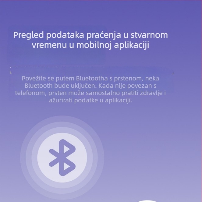 ECG pametni prsten za mjerenje otkucaja srca, zasićenost kisikom, san i aktivnost, Bluetooth