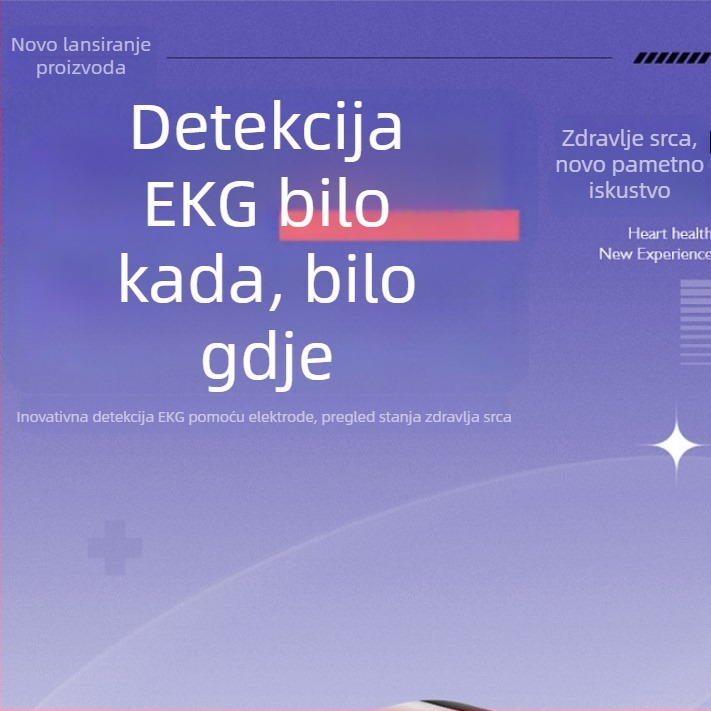 ECG pametni prsten za mjerenje otkucaja srca, zasićenost kisikom, san i aktivnost, Bluetooth