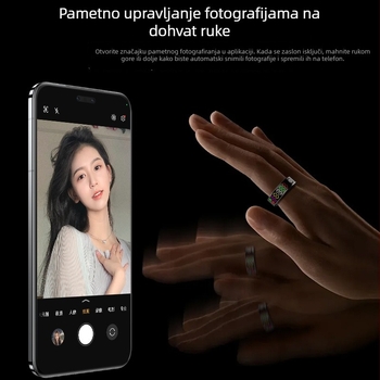 Bluetooth prsten s kolor displejom, mjerenje otkucaja srca i zasićenja kisikom, praćenje sna i brojanje koraka