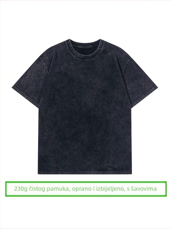 Isprana vintage pamukna osnovna majica, slobodan kroj s kratkim rukavima za žene, prilagodljiva prazna verzija za proljeće, ljeto i jesen