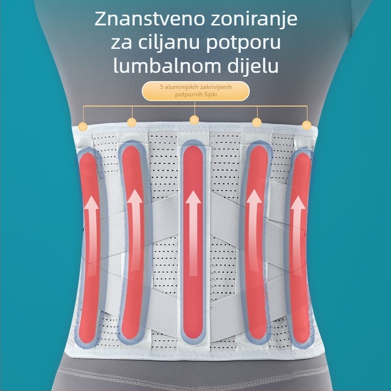 Pojas za struk s čeličnom pločom, prozračan fitness pojas za podršku struka