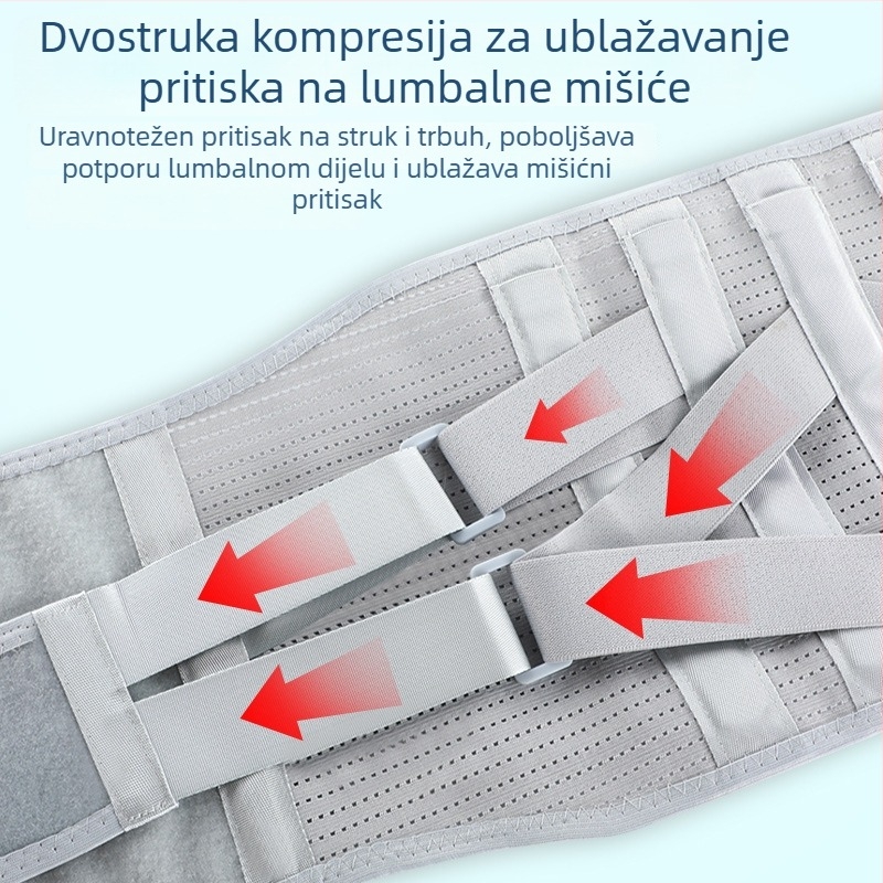 Pojas za struk s čeličnom pločom, prozračan fitness pojas za podršku struka