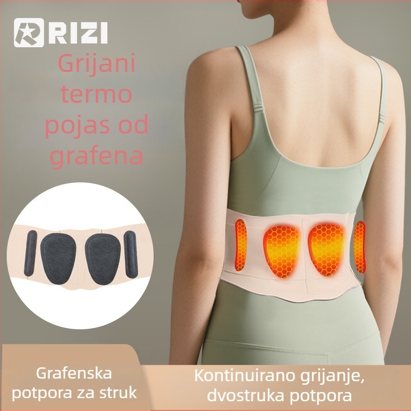 Grafen pojas za struk za sport, toplinska podrška, oblikovanje tijela, diskretan joga pojas