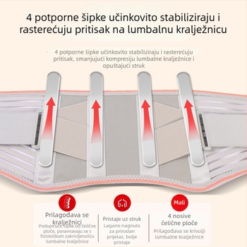 Rhotaffy samonagrađujući pojas za struk uz podršku za trbuh i turmalin, infracrveno grijanje, čelična pločica