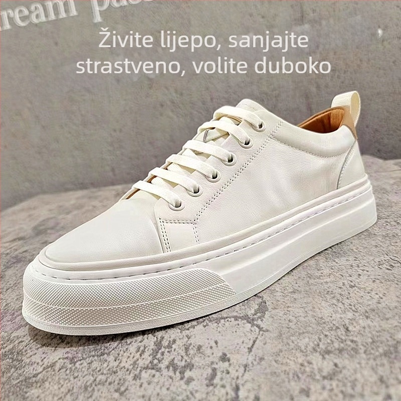 Muške kožne tenisice bez vezica, slip-on, okruglog vrha, gumeni potplat, kožna podstava i ulošak