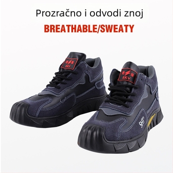 Muške zimske cipele za sigurnost, niski kroj, otporne na udarce i probijanje, otporne na habanje, crne, udobne za dugo stajanje