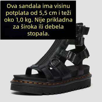 Muške rimske sandale za ljeto, prozračne, protivklizne, visoki stil, s zatvaračem