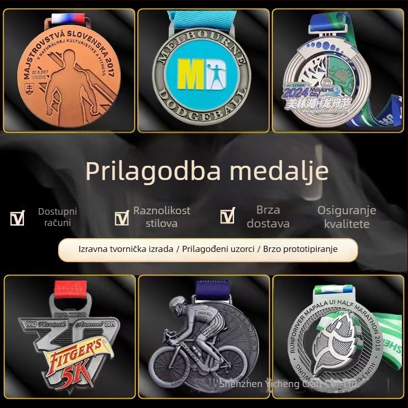 Prilagođena medalja za maraton – školski i obiteljski sportski dan, memorijalna nagrada za djecu
