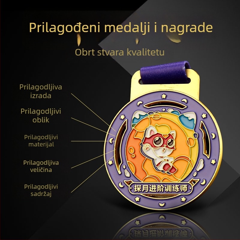 Prilagođena metalna medalja za maraton i atletske natjecanja – prigodan poklon