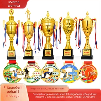 Prilagođena medalja i trofej za maraton i sportske događaje – zlatna, srebrna, brončana, I–III. mjesto, košarkaška medalja, prigodna pločica