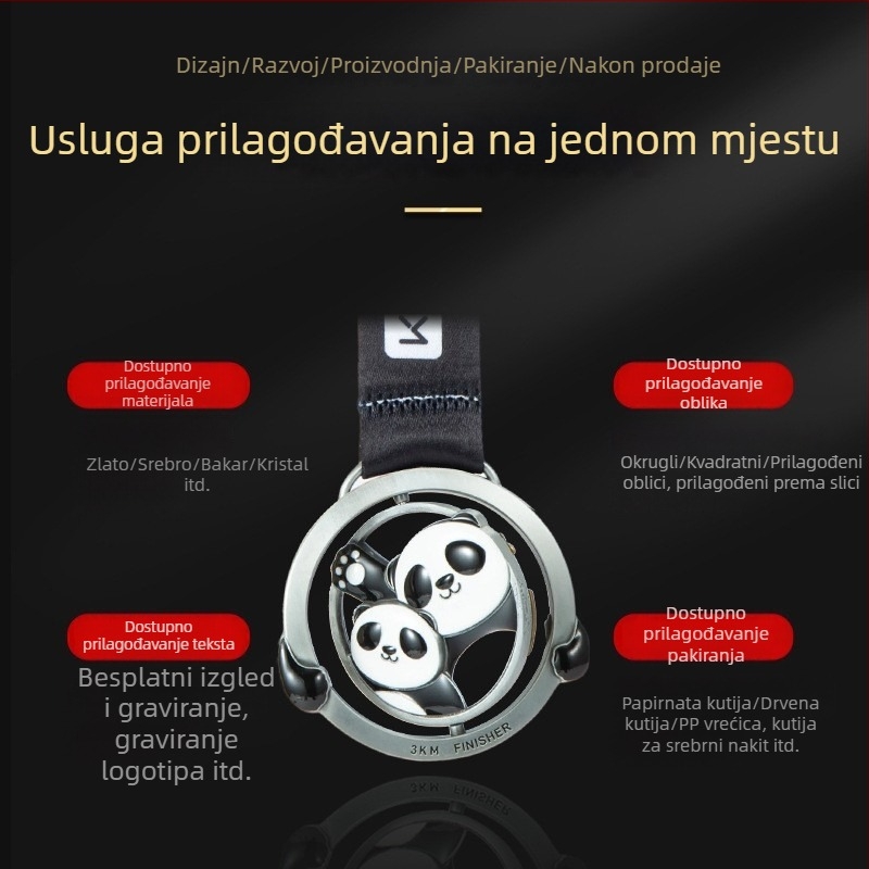 Prilagođene metalne medalje za školske sportske događaje, sezonu završetka i maratonske događaje