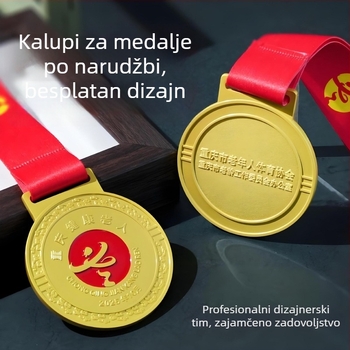 Prilagođene metalne medalje za maratone i školske događaje, lakirane medalje od cinkove legure