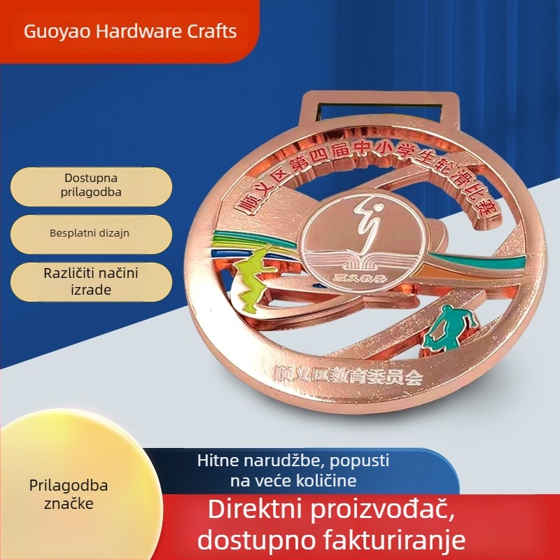 Prilagođene metalne medalje u zlatnoj, srebrnoj i brončanoj boji za maratone i korporativne događaje