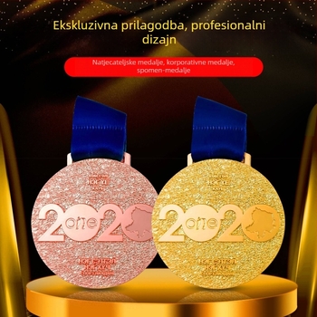 Prilagođene medalje od cinkove legure za korporativne suvenire i darove za maratonske događaje, elektroplatirane medalje
