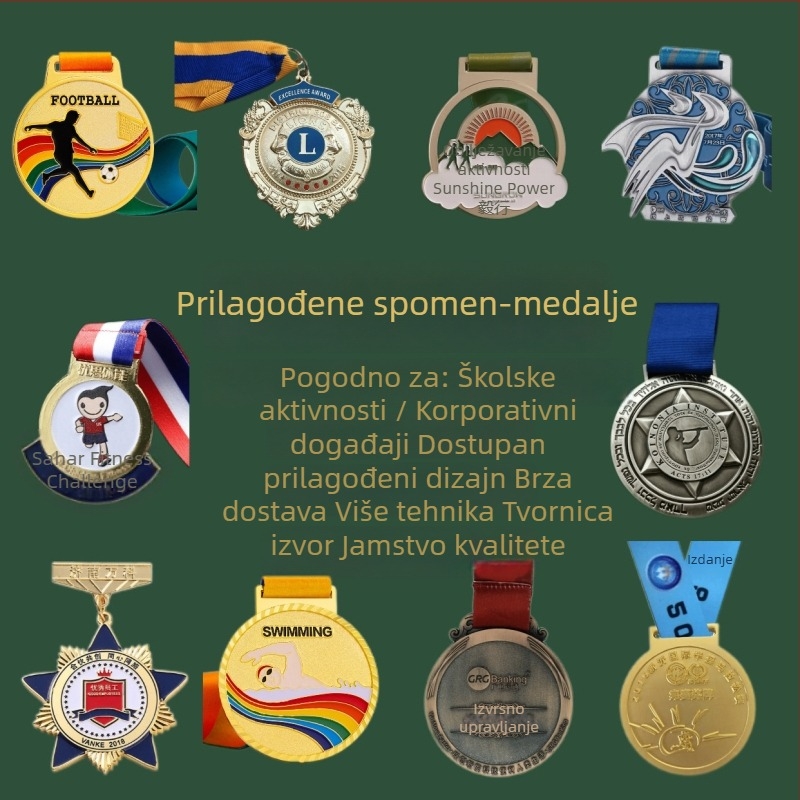 Personalizirane metalne medalje za maratonske događaje, prigodne pločice za natjecanja, inovativne korporativne počasti ploče, izrađene po narudžbi
