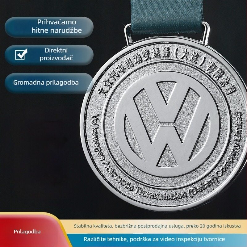 Prilagođena metalna medalja za korporativno priznanje – zlatna, srebrna, brončana – nogomet i maraton