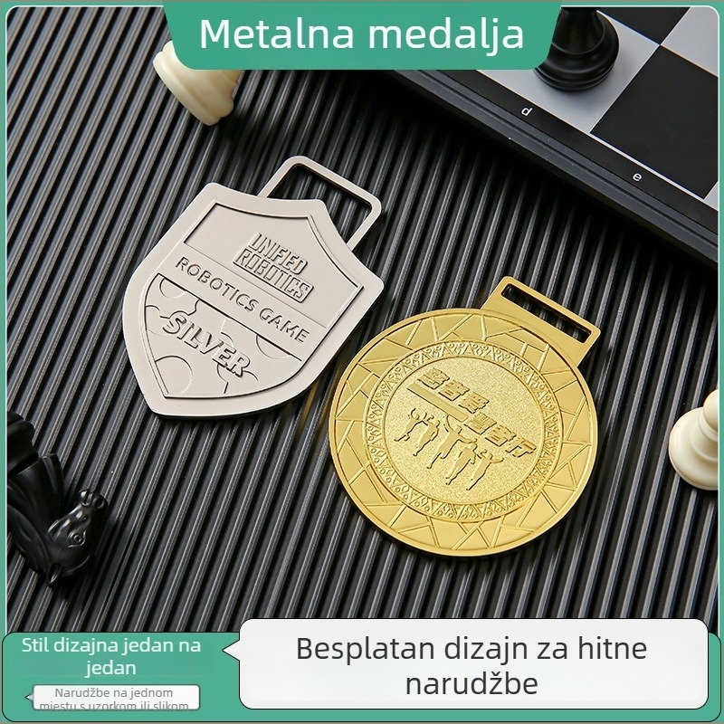 Prilagođene medalje za maraton i čestne pločice za vrtić - zlatna, srebrna i brončana