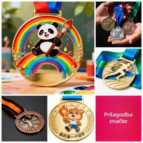 Prilagođene metalne medalje za maratonske utrke, reljefne medalje za događaje i prilagođene oznake.