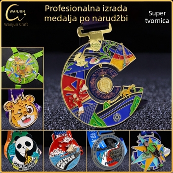Prilagođena medalja od cinkovog legura s lakiranim završnim slojem – plakata za tvrtke, škole i obrazovne ustanove – jubilejna memorijalna medalja