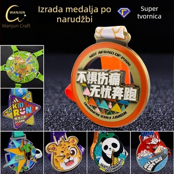 Prilagođena medalja od cinkovog legura s lakiranim završnim slojem – plakata za tvrtke, škole i obrazovne ustanove – jubilejna memorijalna medalja