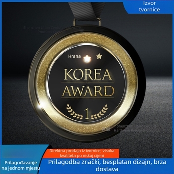 Prilagođena maratonska medalja s logom, metalna medalja za sportske događaje, viseća medalja