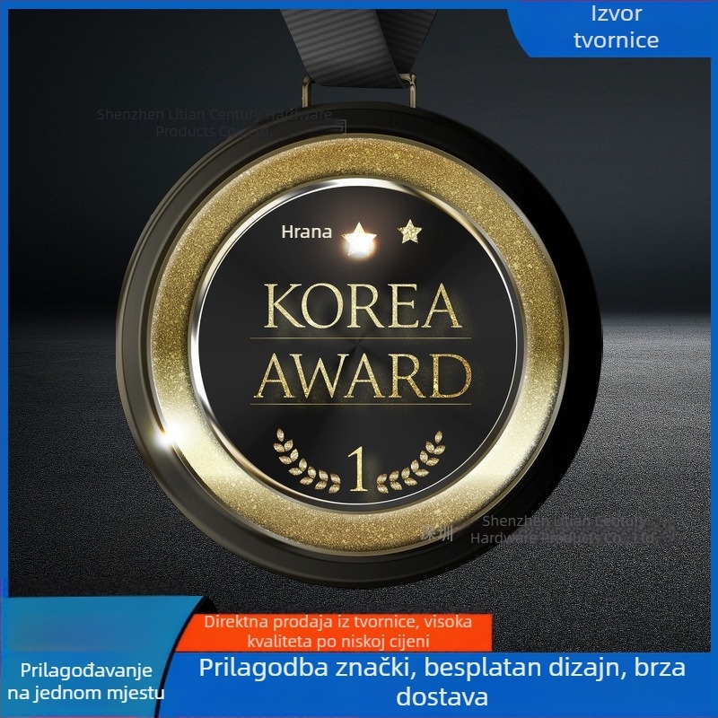 Prilagođena maratonska medalja s logom, metalna medalja za sportske događaje, viseća medalja