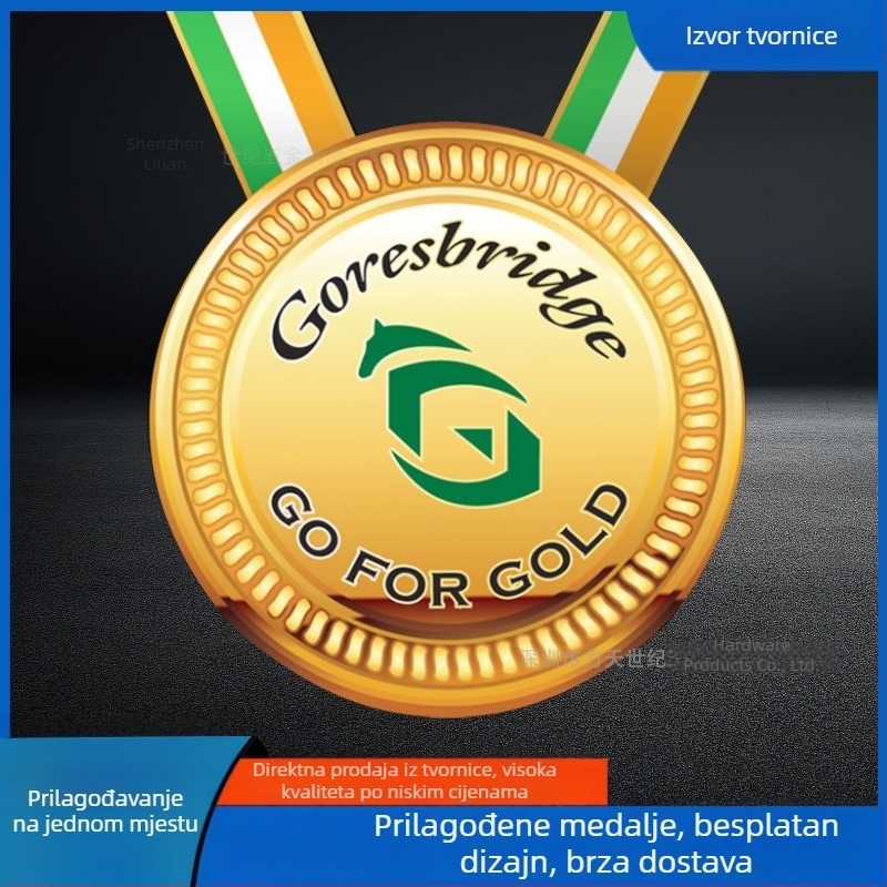 Prilagođena maratonska medalja s logom, metalna medalja za sportske događaje, viseća medalja