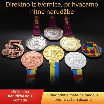 Velike metalne medalje za prekogranično trgovanje, medalje od cinkovog legura za sportske događaje, personalizirani suveniri za natjecanja i spomen ploče