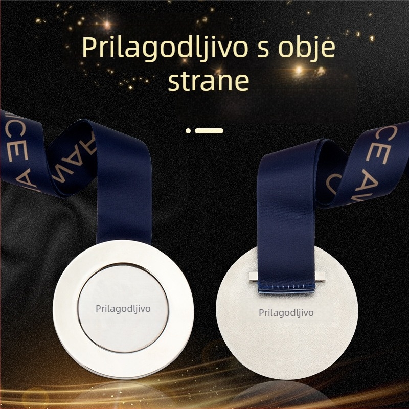 Prilagođena zlatno pozlaćena medalja od cinkove legure za maratone – prigodno priznanje