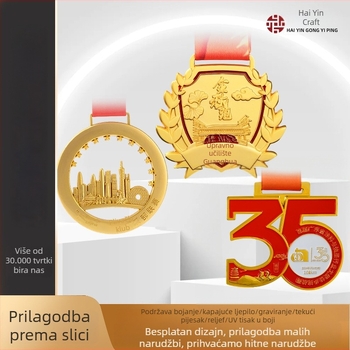 Metalne medalje za natjecanja, zlatne i srebrne medalje za sportske događaje, prilagođeni prigodni darovi