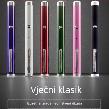 itech 5MW USB punjiva laserska olovka sa zelenim laserom, aluminijska legura, dimenzije 14×160 mm