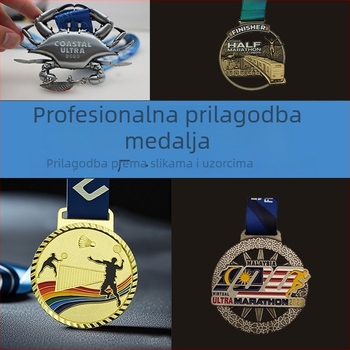 Prilagođena medalja za trčanje i maraton s otvaračem boca, cinkova legura, pozlaćena