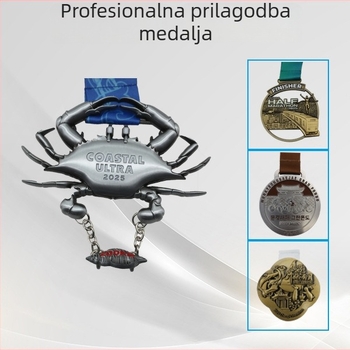 Prilagođena medalja za trčanje i maraton s otvaračem boca, cinkova legura, pozlaćena