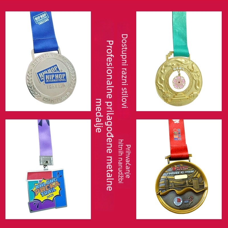 Prilagođene metalne medalje s premazom bojom, cinkov spoj – medalje za maratonsko događanje i dječji sportski dan