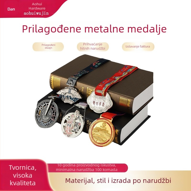 Prilagođene metalne medalje s premazom bojom, cinkov spoj – medalje za maratonsko događanje i dječji sportski dan